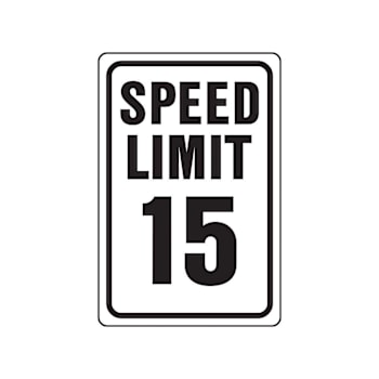 Hy-Ko Speed Limit 15mph Sign 12x18" Reflective Aluminum