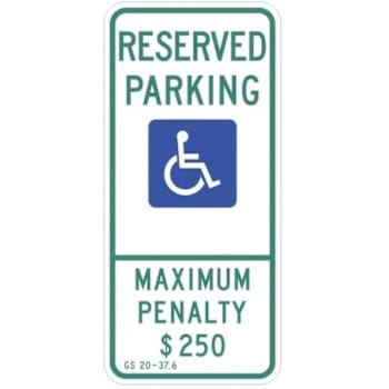 Image for Hy-Ko North Carolina Handicap Parking Sign 12x26" Reflective Aluminum from HD Supply