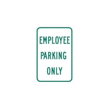 Hy-Ko Employee Parking Only Sign 12x18" Reflective Aluminum