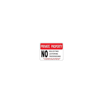 Hy-Ko Private Property No Trespassing Sign 18x24" Reflective Aluminum