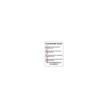 Hy-Ko Playground Rules Sign 18x24" Non-Reflective Aluminum
