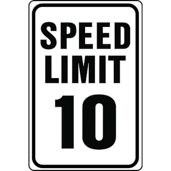 Hy-Ko Speed Limit 10 Sign 12x18" Reflective Aluminum