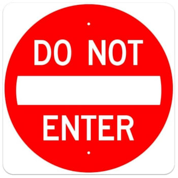Hy-Ko Do Not Enter Sign 24x24" Reflective Aluminum