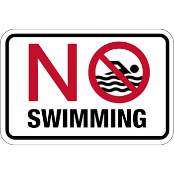 Image for Hy-Ko No Swimming Sign 18x12" Non-Reflective Aluminum from HD Supply