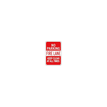 Image for Hy-Ko Fire Lane Keep Clear Sign 12x18" Reflective Aluminum from HD Supply