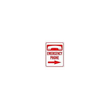 Image for Hy-Ko Emergency Phone Right Arrow Sign 18x24" Reflective Aluminum from HD Supply