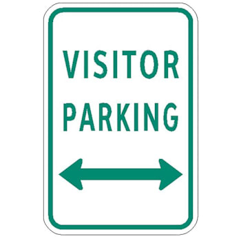 Hy-Ko Sign Reflective 12x18 Visitor Parking Double Arrow