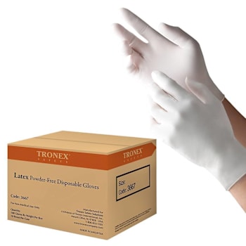 Tronex Latex Powder Free General Purpose Gloves Size Medium Case Of 1000