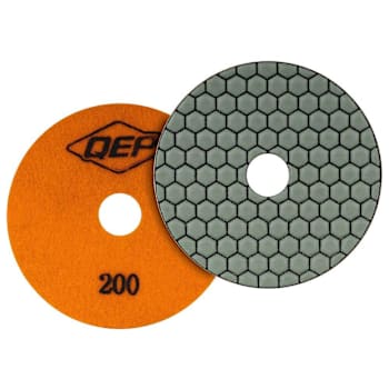 QEP Xtreme 4" Dry Polishing Pad For Grinders, 200 Grit
