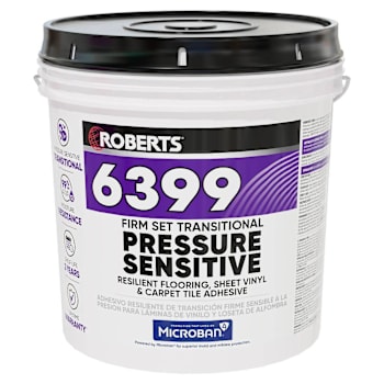 Roberts Firm Set Transitional Pressure Sensitive Adhesive, Off White, 4 Gallon
