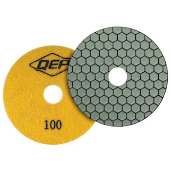 QEP Xtreme 4" Dry Polishing Pad For Grinders, 100 Grit