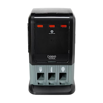 Smartstock Dixie Ultra Mini Tri-Tower Cutlery Dispenser By GP PRO Series-T Black