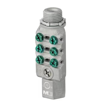 Image for Southwire 1/2" Inline Intersystem Bonding Bridge Connector, 6 Position #10-#4AWG from HD Supply