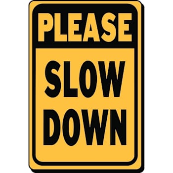 Hy-Ko Slow Down 5 Mph Reflective Sign