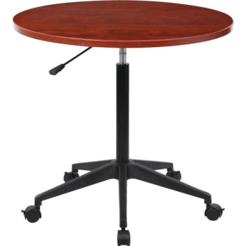 Boss 32" Mobile Round Table Cherry