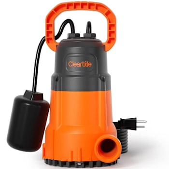 ELEGRP Submersible Sump Pump 1/3 HP, Utility Water Pump for Pool Draining