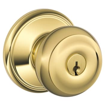 Image for Schlage® F Series Knob Set 505, Non-Handed, Lifetime Brass Finish from HD Supply