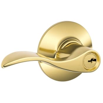 Image for Schlage® F Series Leverset 605, Non-Handed, Bright Brass Finish from HD Supply