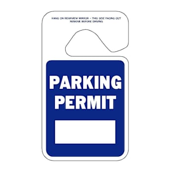 Hy-Ko Brands 4.75 x 2.75" HangTag Blue Permit Blank Package of 100