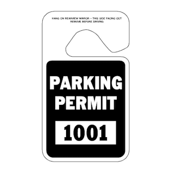 Hy-Ko Brands 4.75 x 2.75" HangTag Black Permit Numbered Package of 100