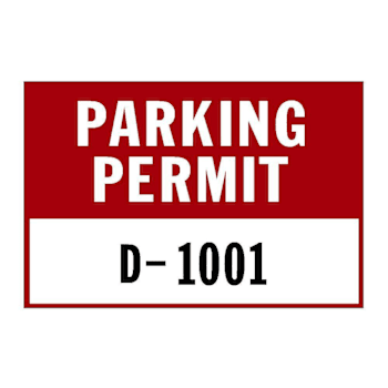 Hy-Ko Brands 3 x2" Red Permit Window Decal Numbered Package of 100