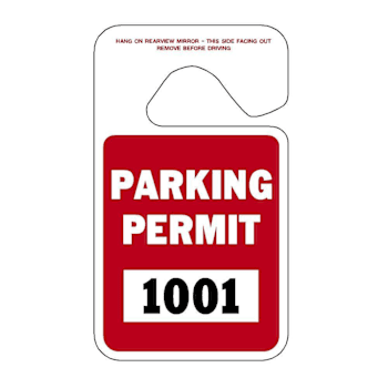 Hy-Ko Brands 4.75 x 2.75" HangTag Red Permit Numbered Package of 100