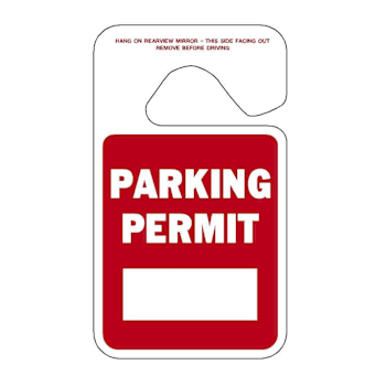 Hy-Ko Brands 4.75 x 2.75" HangTag Red Permit Blank Package of 100