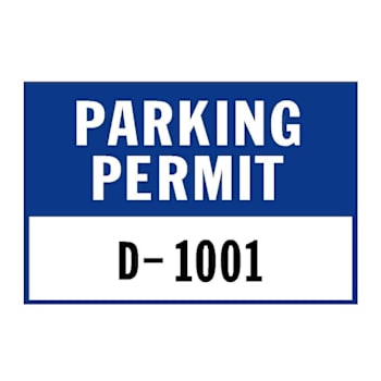 Hy-Ko Brands 3 x2" Blue Permit Window Decal Numbered Package of 100