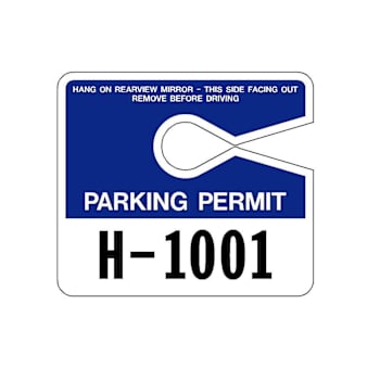 Hy-Ko Brands 4 x 3.5" HangTag Blue Permit Numbered Package of 100