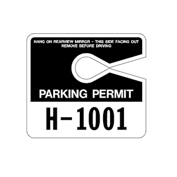 Hy-Ko Brands 4 x 3.5" HangTag Black Permit Numbered Package of 100