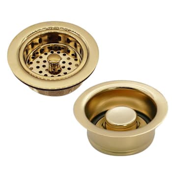 WESTBRASS Kitchen Strainer and Garbage Disposal Flange/Stopper in Polished Brass