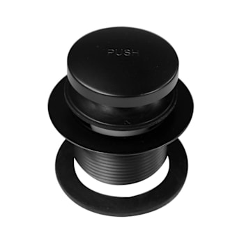 WESTBRASS 1-1/2" Coarse Thread Tip-Toe Bathtub Drain in Matte Black