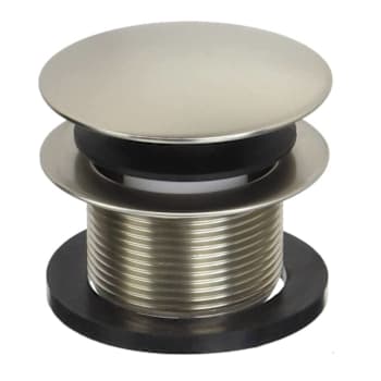 WESTBRASS 1-1/2 in. Tip-Toe Bathtub Drain with Stopper in Satin Nickel