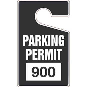 ACCUFORM 5x3 Vertical Parking Permit Black 900-999 Package of 100