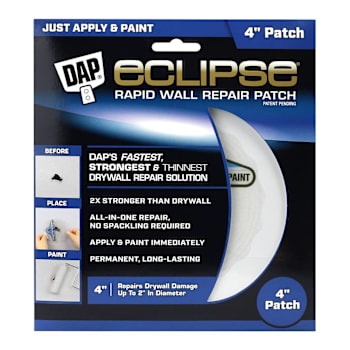 DAP Eclipse 4" Rapid Wall Repair Patch, Ready To Use, Package Of 6