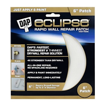 DAP Eclipse 6" Rapid Wall Repair Patch, Ready To Use, Package Of 6