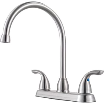 Pfister Series Kitchen Faucet Stainless Steel Two Handle