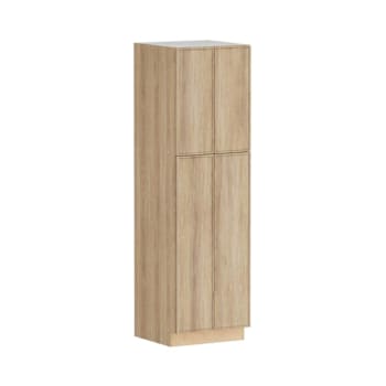 Hampton Bay Designer Series Renly 24" W x 24" D x 84" H Assembled Slim Shaker Pantry Cabinet, Sandstone