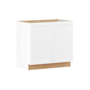 Hampton Bay Designer Series Melvern 36" W x 21" D x 34.5" H Assembled Shaker Vanity Base Cabinet, White