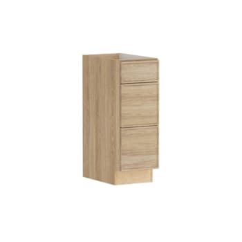 Hampton Bay Designer Series Renly 12" W x 21" D x 34.5" H Assembled Slim Shaker Drawer Base Cabinet, Sandstone