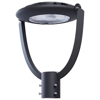 Satco LED Adjustable Post Top With Photocell, 3 CCT, 35/55/75 Watt, Bronze