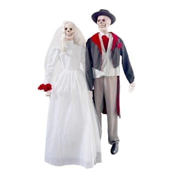 Haunted Hill Farm 6' Undead Bride & Groom Animatronics