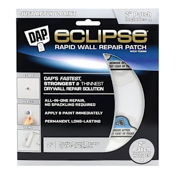 DAP Eclipse 2" Rapid Wall Repair Patch, Ready To Use, Package Of 6