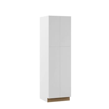 Hampton Bay Designer Series Edgeley 24" W x 24" D x 84" H Assembled Slab Pantry Cabinet, White