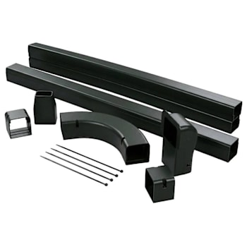 DIVERSITECH SpeediChannel 3 In. Installation Kit with Channel Black
