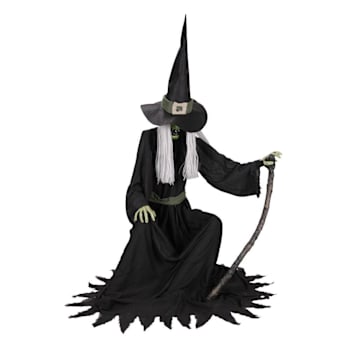 Haunted Hill Farm 4.3' Sitting Witch