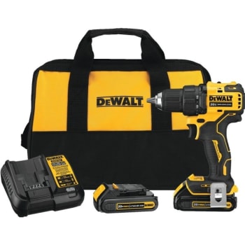 Image for DeWalt 1/2 in 20 Volt Cordless Brushless Atomic Drill/Driver Kit from HD Supply