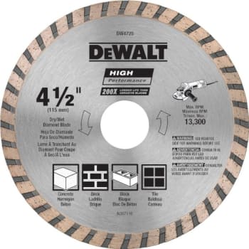 Image for Dewalt 4-1/2" Diamond Blade from HD Supply
