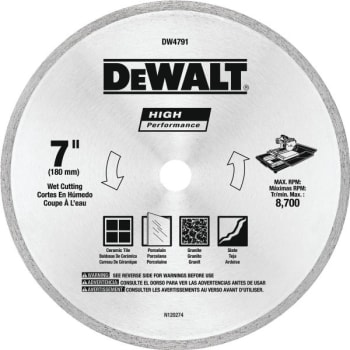 Image for Dewalt 7" Tile Blade from HD Supply