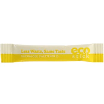 Café Delight Ecostick Yellow Sucralose Zero Calorie Sweetener Stick Case Of 2000